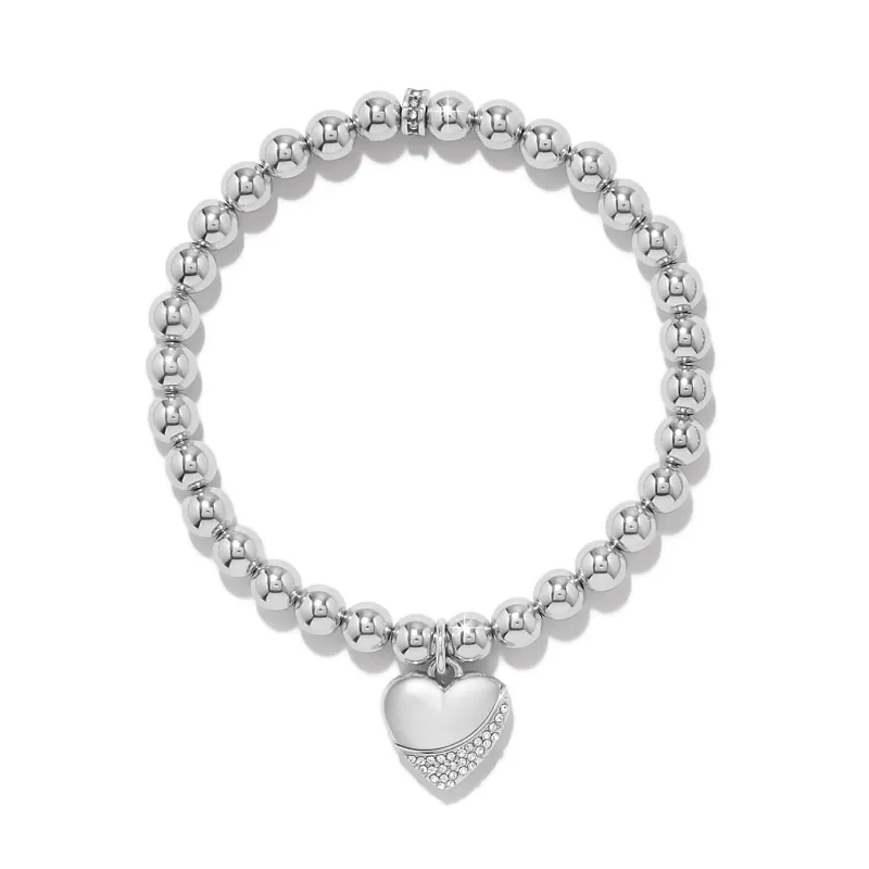 Meridian Petite Wave Heart Stretch Bracelet sold by Brighton
