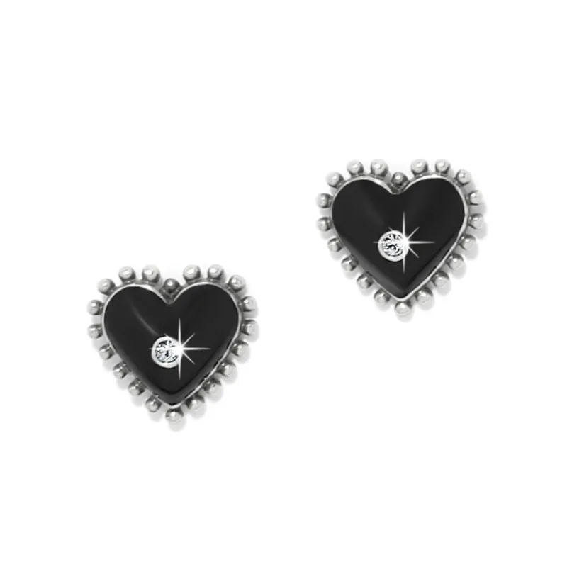 Pretty Tough Amour Heart Post Earrings sold by Brighton
