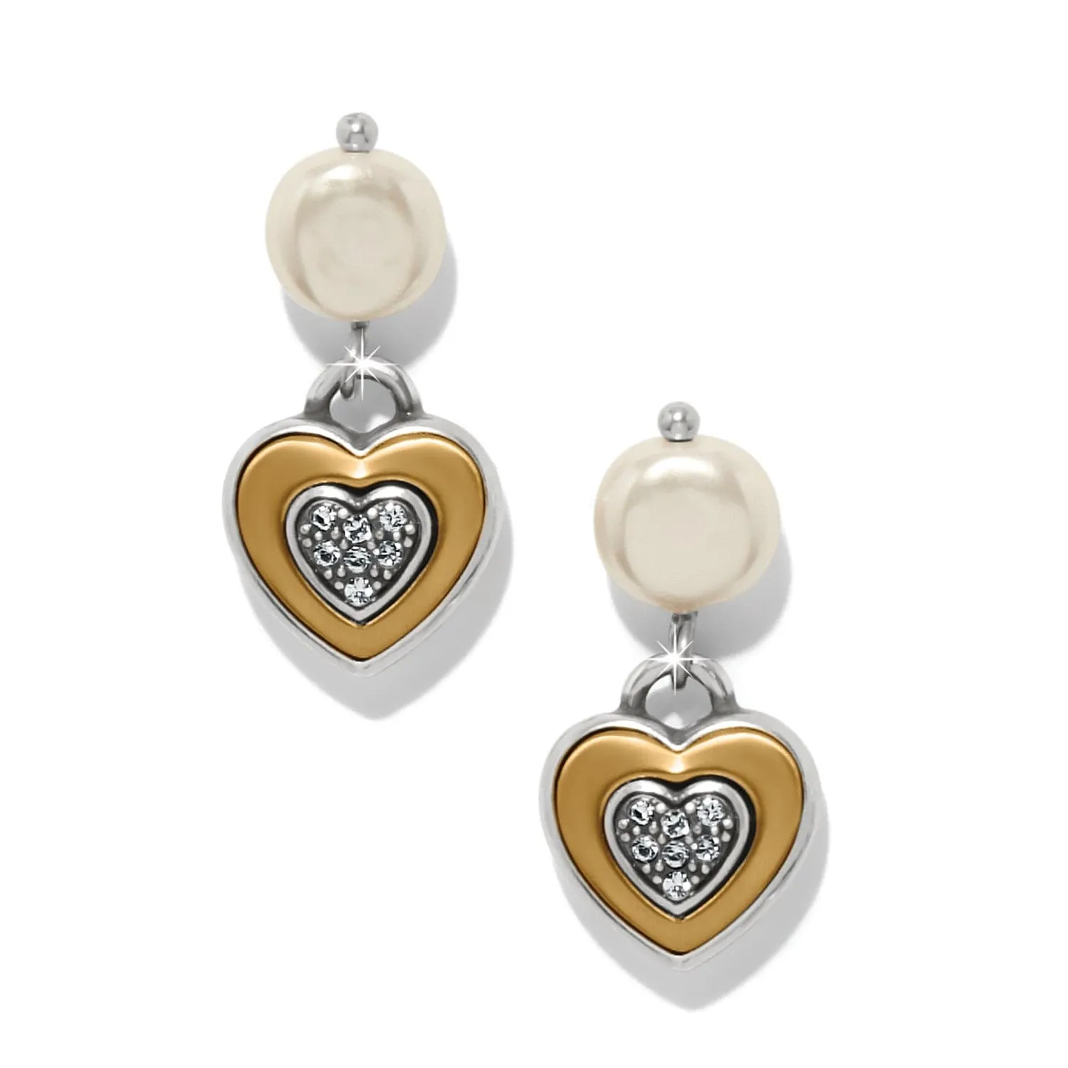 One Heart Pearl Post Drop Earrings sold by Brighton