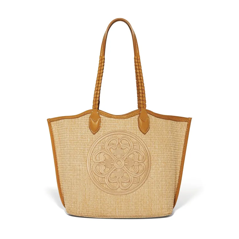 Blonde Bruna Large Straw Tote sold by Brighton