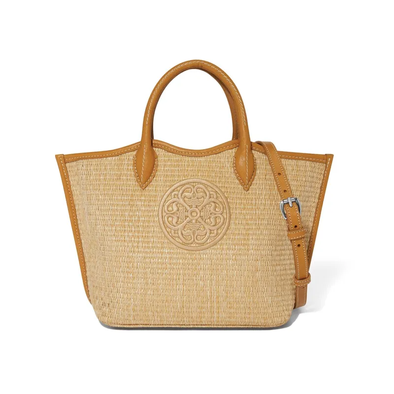 Blonde Biancca Medium Straw Tote sold by Brighton