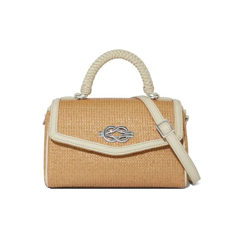 Tatum Straw Flap Satchel made by Brighton
