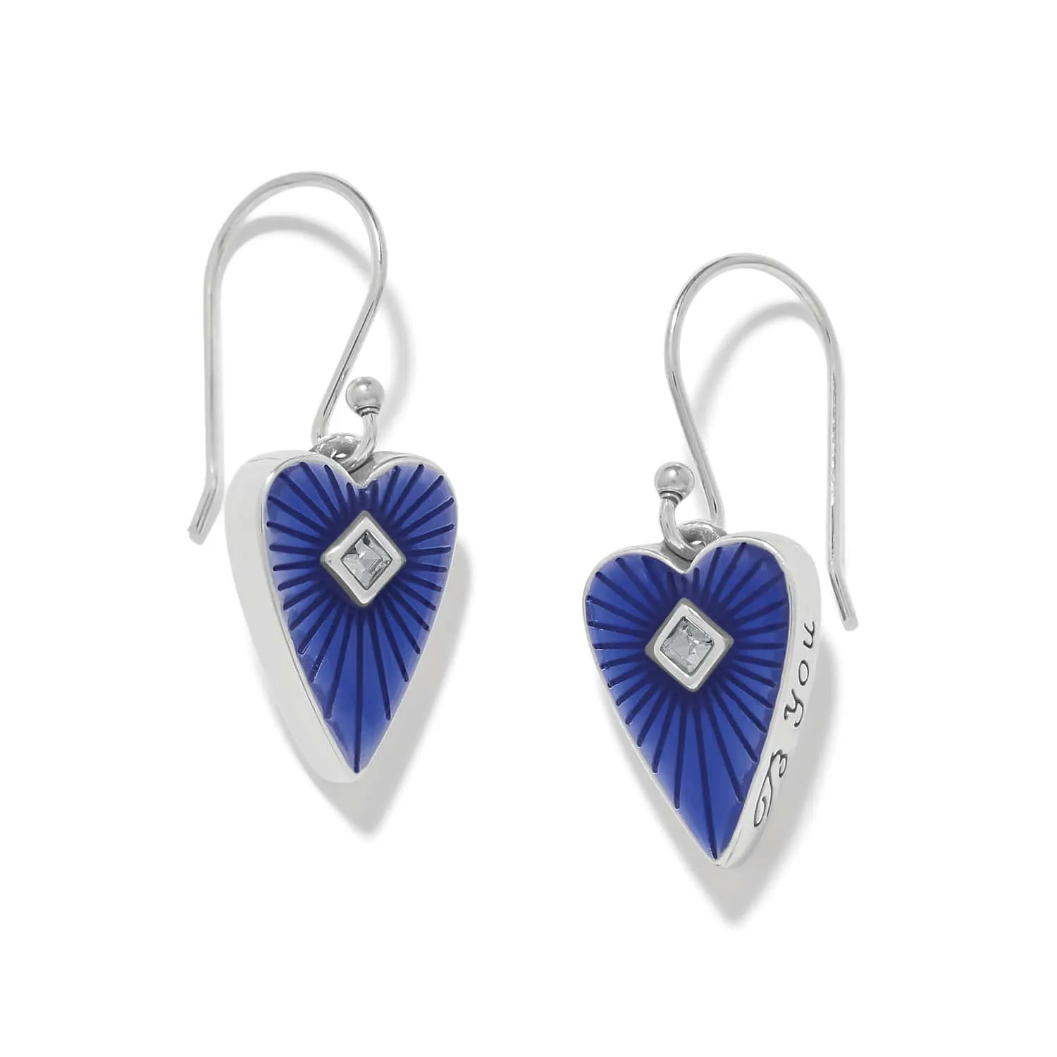 Love Messages B You Blue French Wire Earrings sold by Brighton