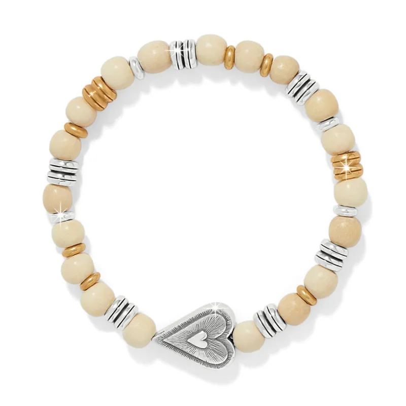 Love Messages I Am Grateful Stretch Bracelet made by Brighton