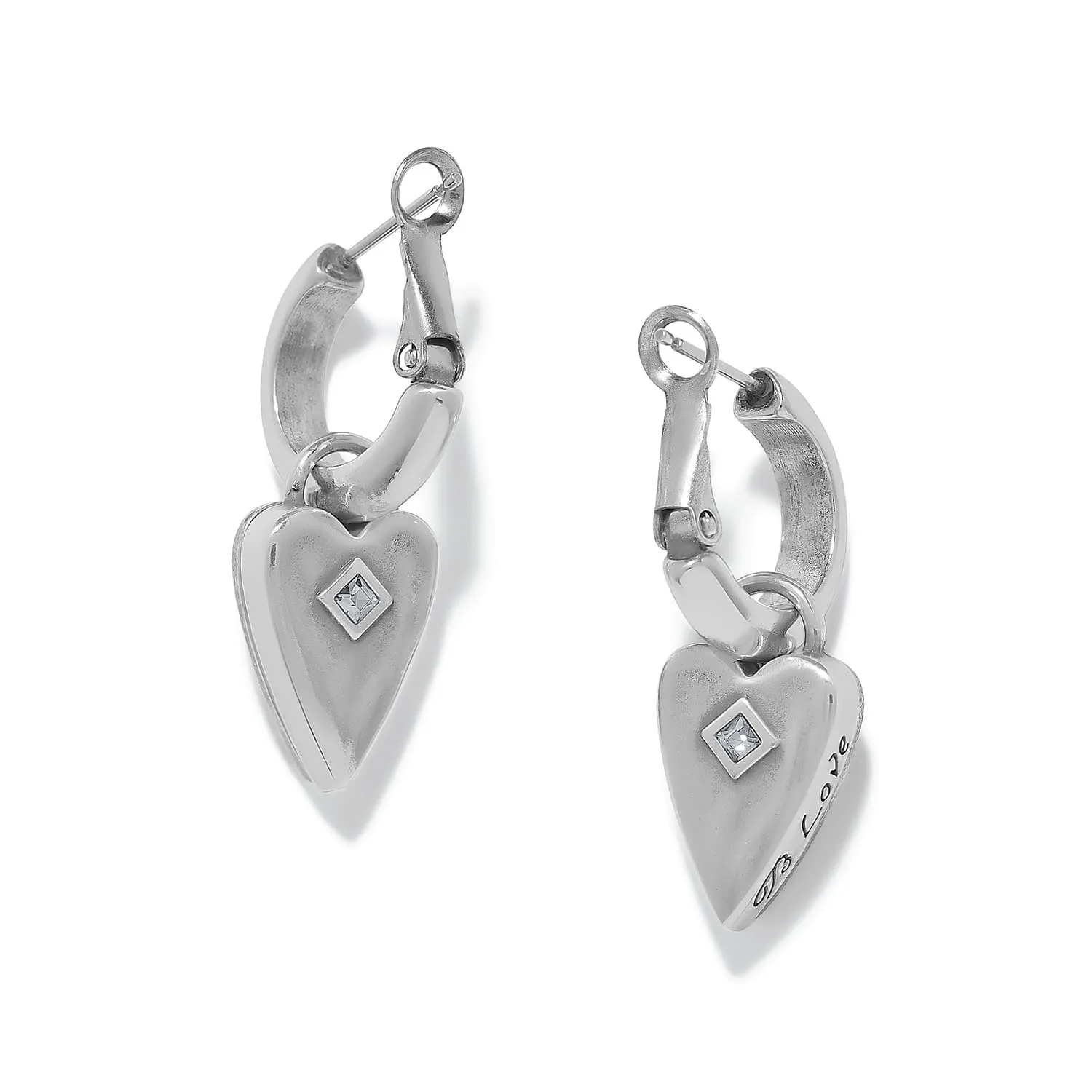 Love Messages B Love Blue Reversible Hoop Earrings sold by Brighton product image thumbnail 2