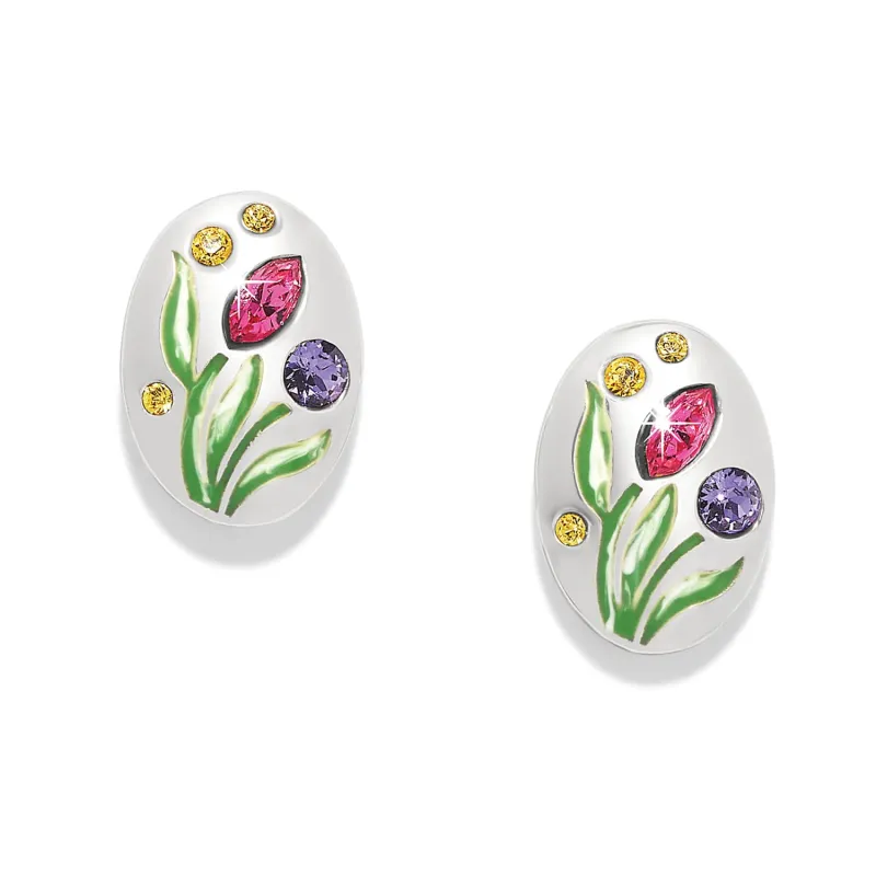 La Tulipe Post Earrings made by Brighton