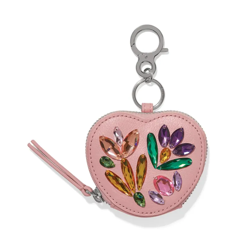La Tulipe Heart Pouch Handbag Fob made by Brighton