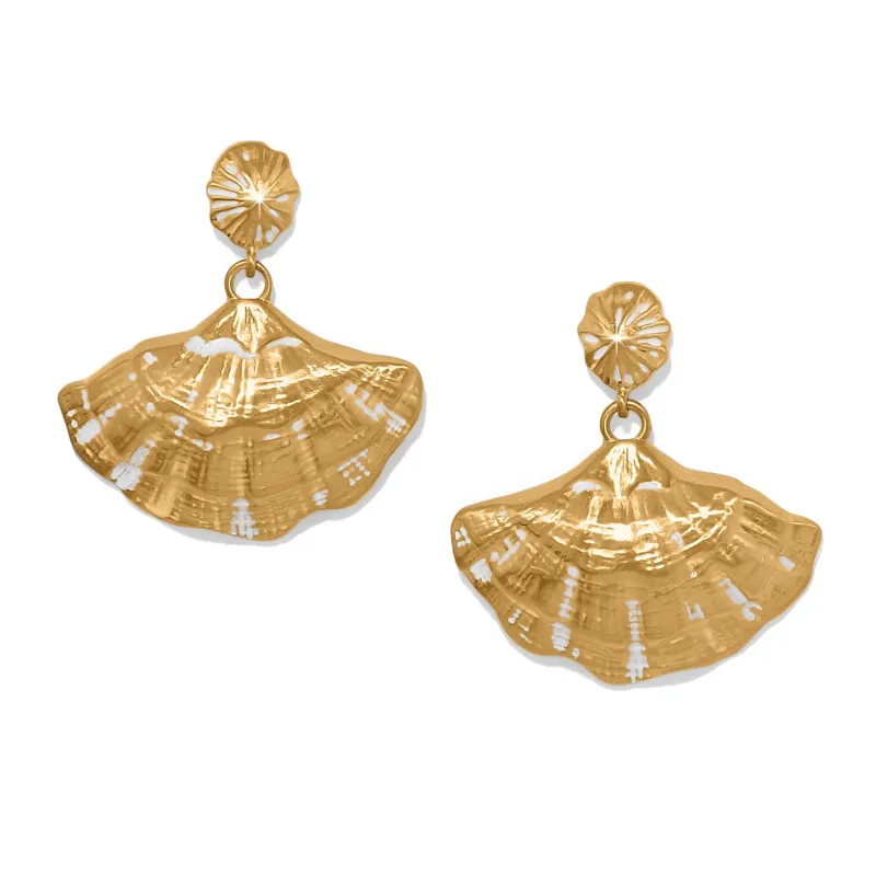 Solstice Shell Post Earrings made by Brighton