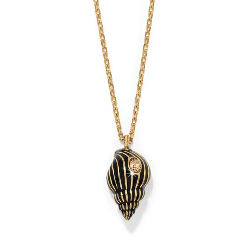 Twilight Waters Ebony Shell Necklace made by Brighton