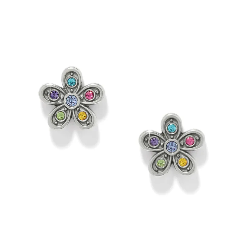 Enchanting Gem Flower Earrings made by Brighton