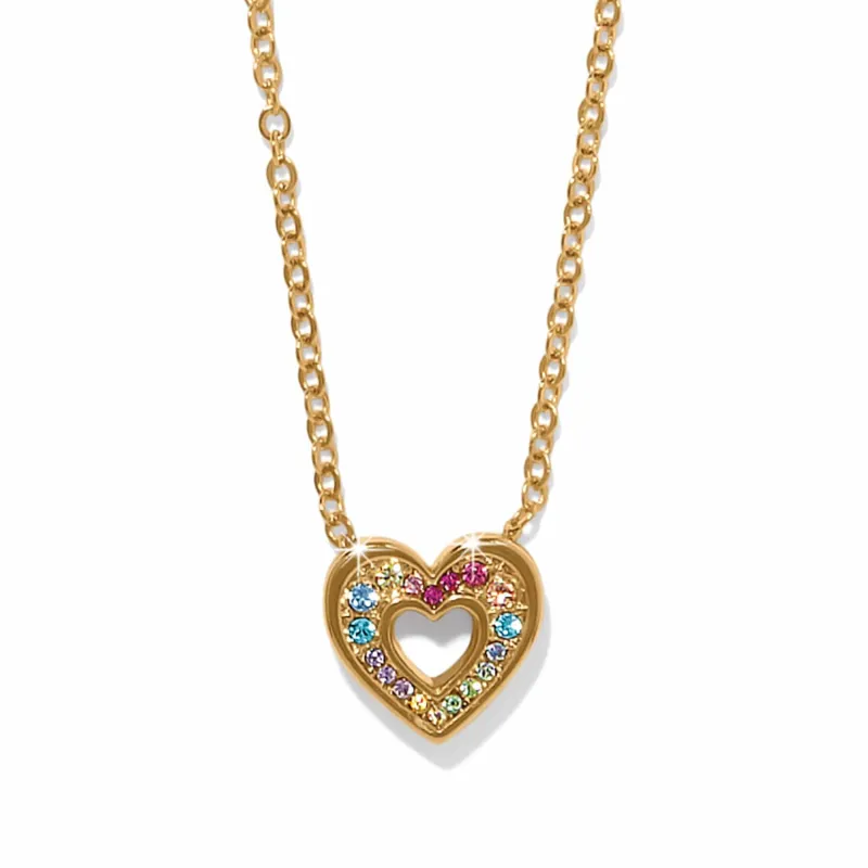 Enchanting Gem Heart Necklace made by Brighton