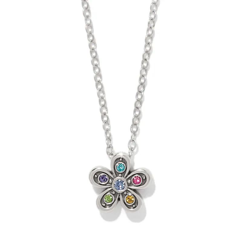 Enchanting Gem Flower Necklace made by Brighton