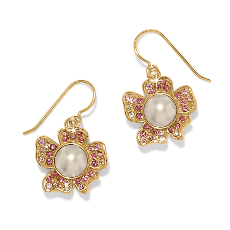 Everbloom Pearl Pink French Wire Earrings made by Brighton