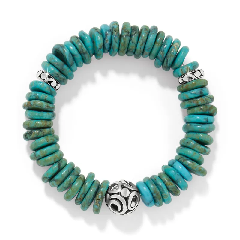 Contempo Sonora Verde Blue Stretch Bracelet made by Brighton