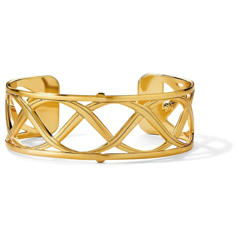 Christo Sydney Golden Narrow Cuff Bracelet made by Brighton