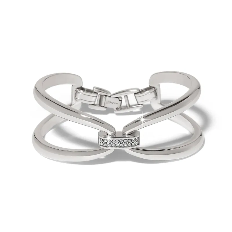 Meridian Swing Duet Hinged Bangle made by Brighton
