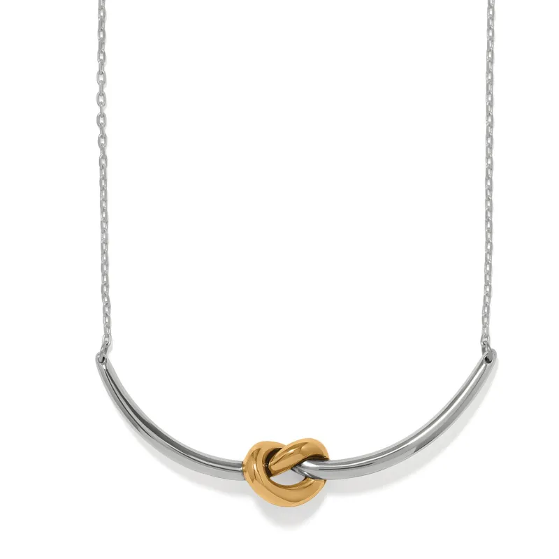 Interlok Single Knot Two Tone Necklace made by Brighton