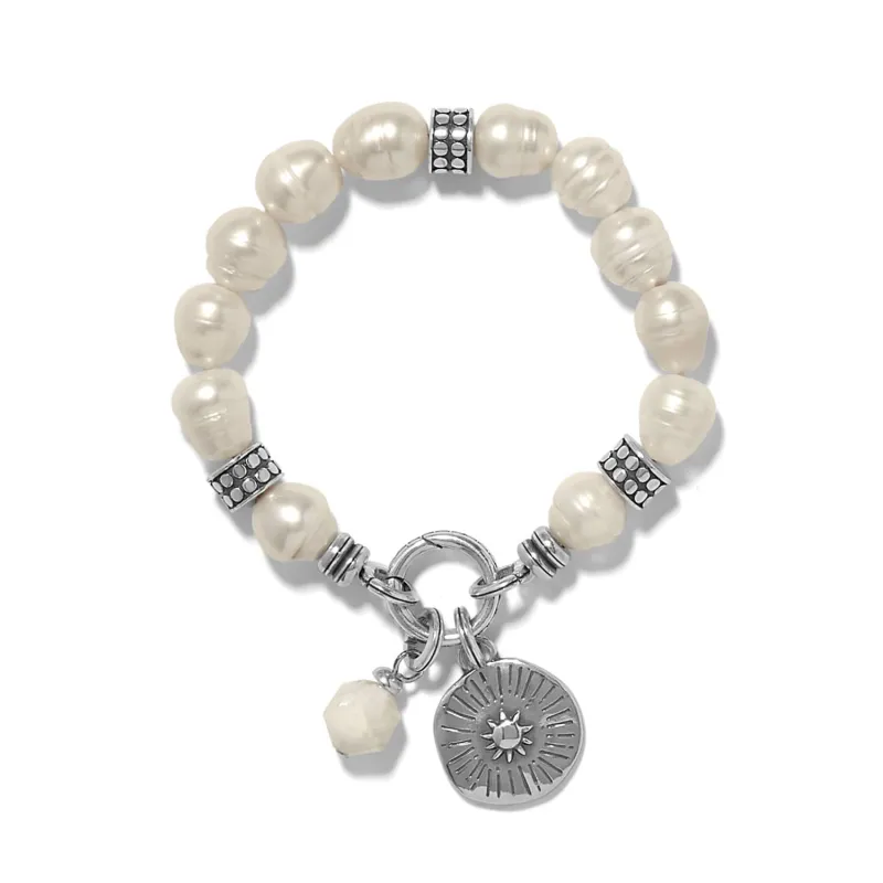 Token Pearl Charm Stretch Bracelet made by Brighton