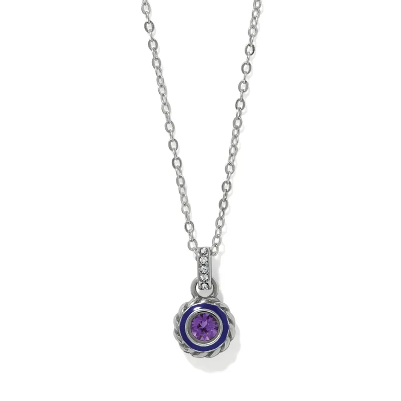 Halo Gemma Petite Round Necklace made by Brighton