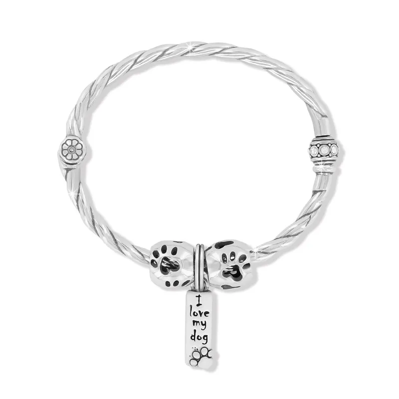 Love My Dog Charm Bangle made by Brighton