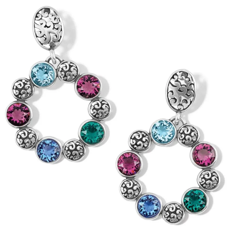 Elora Gems Circle Post Earrings sold by Brighton