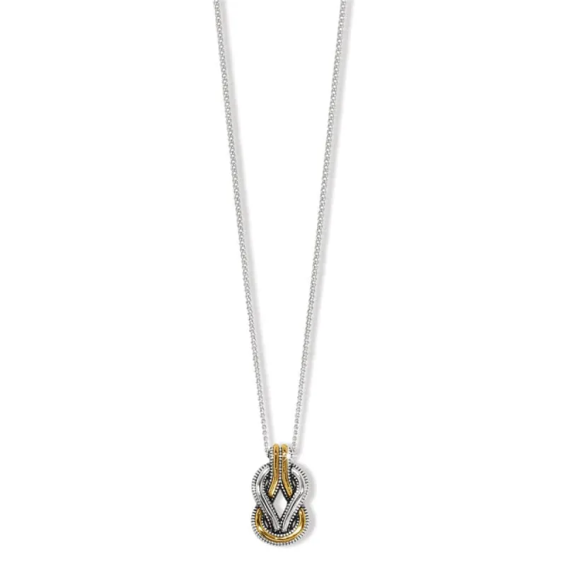 Interlok Harmony Two Tone Petite Necklace sold by Brighton