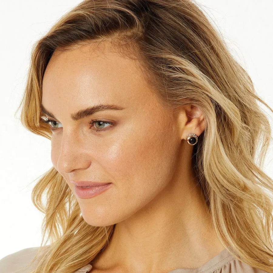 Neptune's Rings Black Agate Button Earrings sold by Brighton product image thumbnail 3