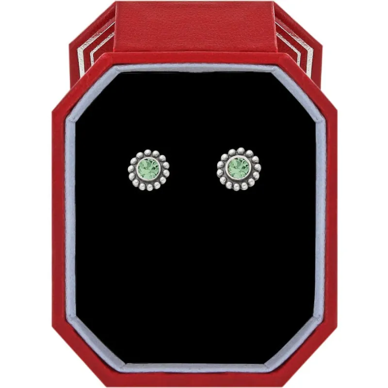 Twinkle Peridot Mini Post Earrings Gift Box sold by Brighton