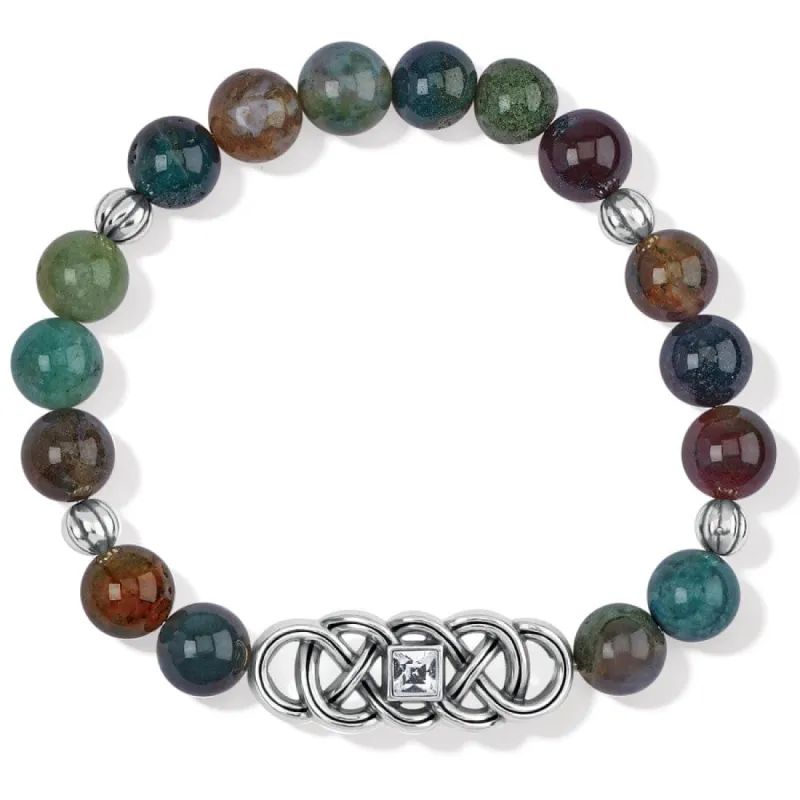 Interlok Lustre Jasper Stretch Bracelet sold by Brighton