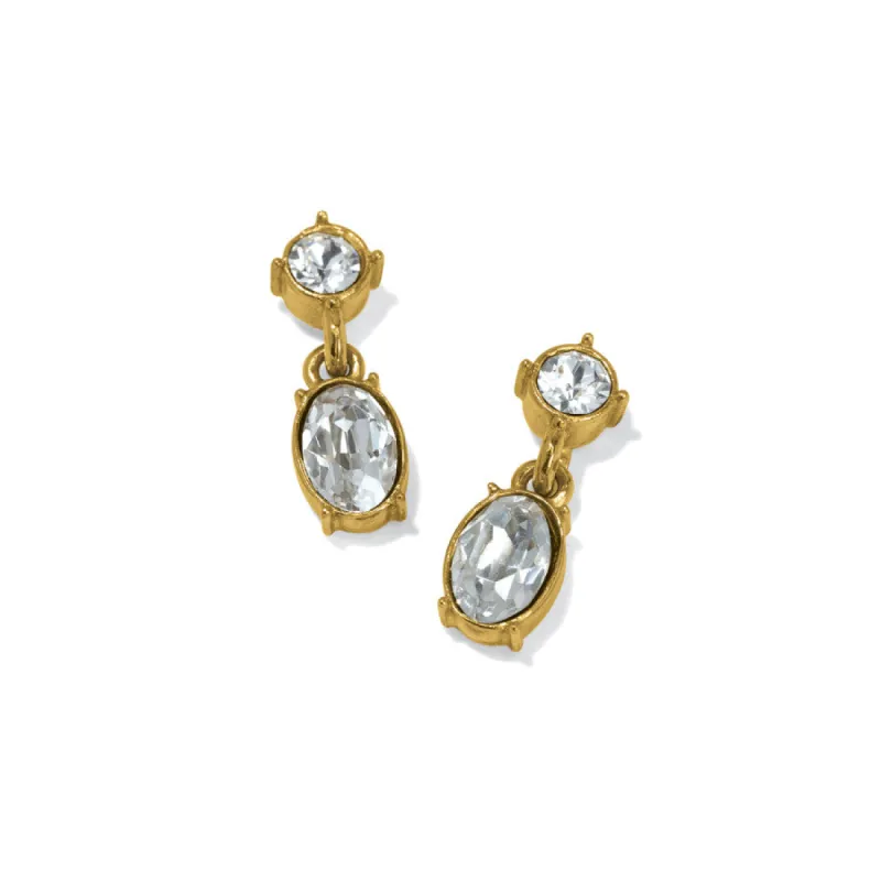 One Love Golden Petite Post Drop Earrings sold by Brighton