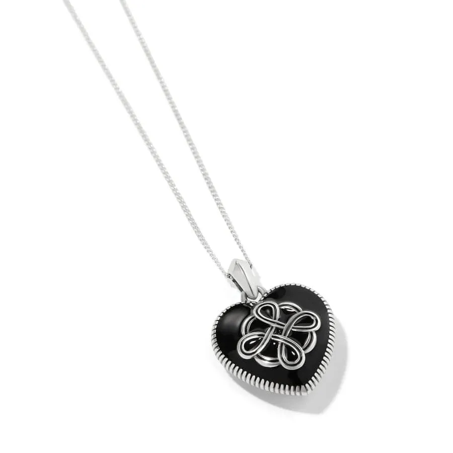 Interlok Noir Reversible Heart Necklace sold by Brighton product image thumbnail 3