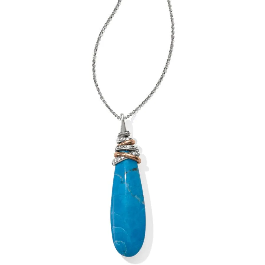Neptune's Rings Pyramid Drop Turquoise Necklace sold by Brighton