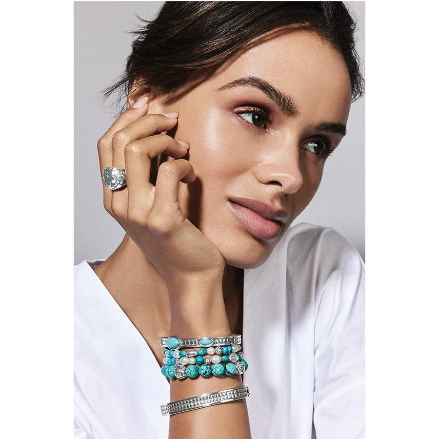 Pebble Turquoise And Pearl Double Bracelet sold by Brighton product image thumbnail 2