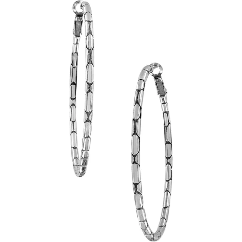 Pebble Large Oval Hoop Earrings sold by Brighton