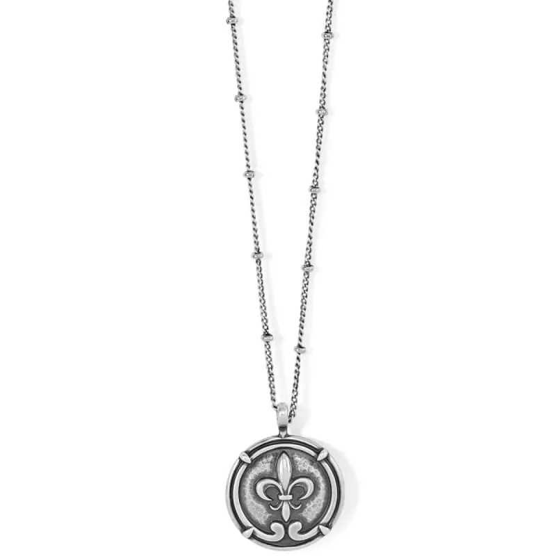 Fleur De Lis Small Coin Necklace sold by Brighton