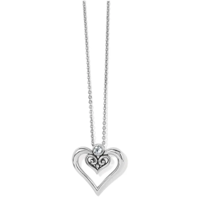 Alcazar Duet Heart Necklace sold by Brighton