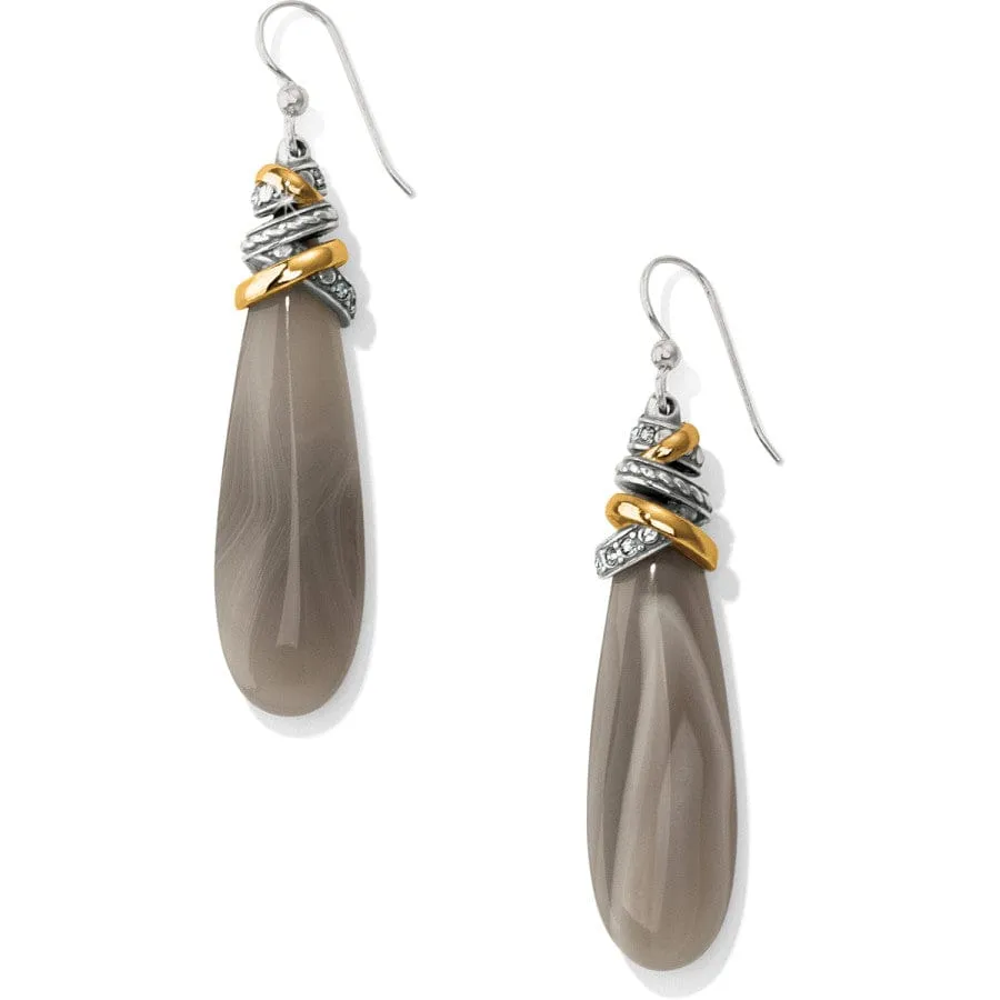 Neptune's Rings Pyramid Banded Agate French Wire Earrings sold by Brighton