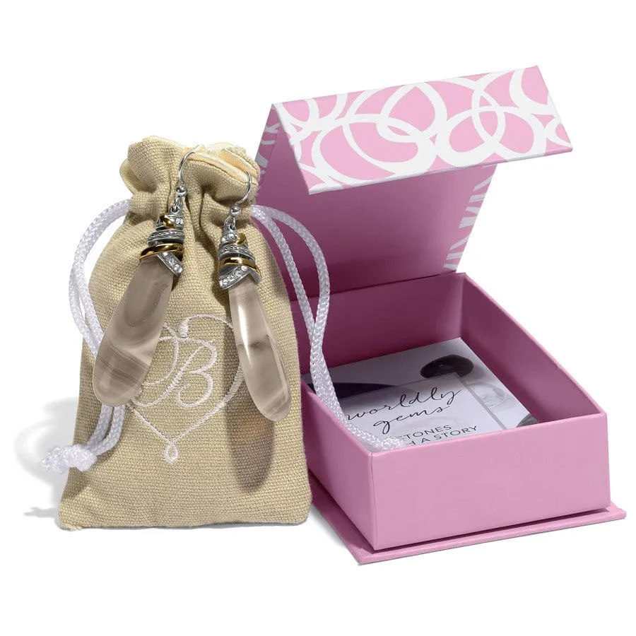 Neptune's Rings Pyramid Banded Agate French Wire Earrings sold by Brighton product image thumbnail 2