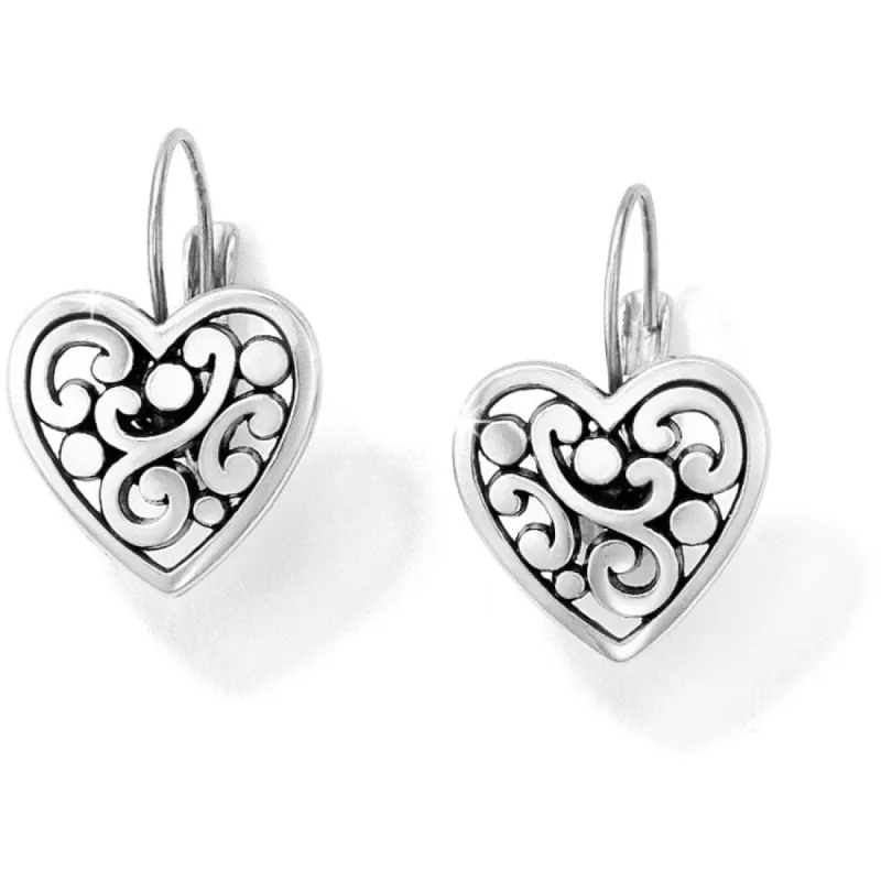 Contempo Heart Leverback Earrings sold by Brighton