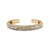 Trust Your Journey Golden Double Hinged Bangle sold by Brighton