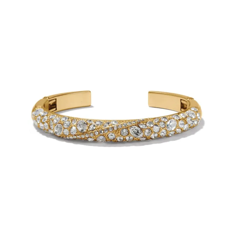 Trust Your Journey Golden Double Hinged Bangle sold by Brighton