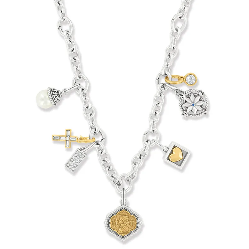 Two Toned Amulet Charm Necklace sold by Brighton