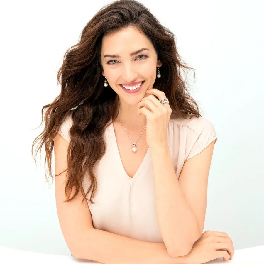 Alcazar Pearl Drop French Wire Earrings sold by Brighton product image thumbnail 2