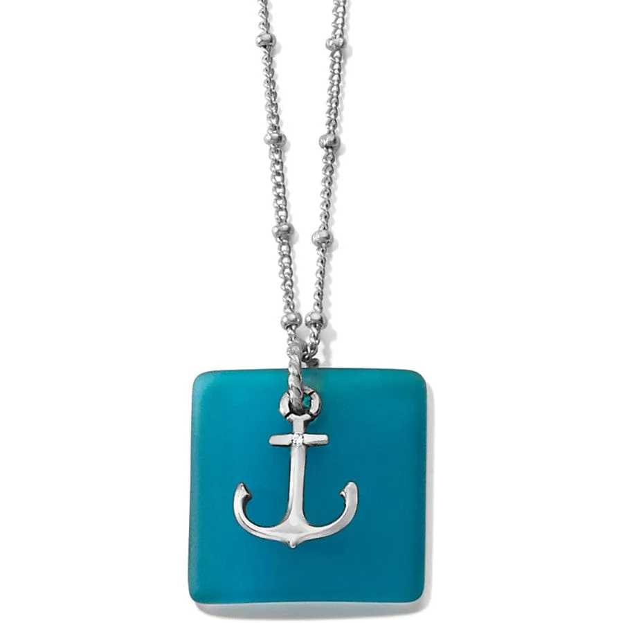Sea Shore Anchor Glass Necklace sold by Brighton