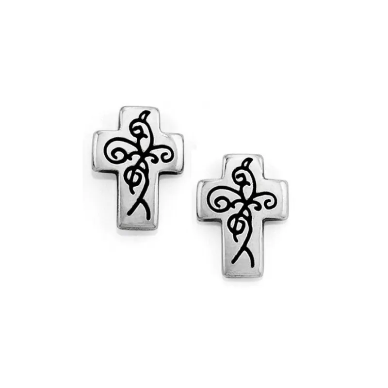 True Cross Mini Post Earrings sold by Brighton