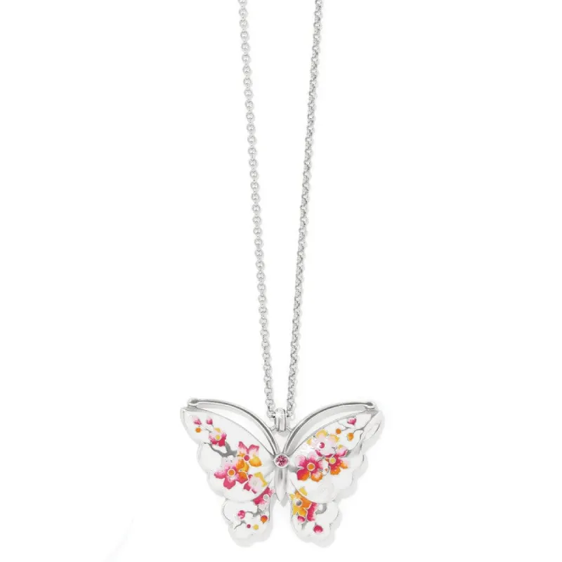 Kyoto In Bloom Sakura Butterfly Necklace sold by Brighton