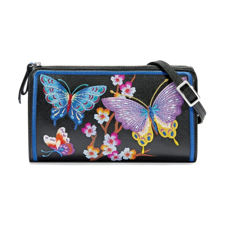 Kyoto In Bloom Embroidered Pouch sold by Brighton