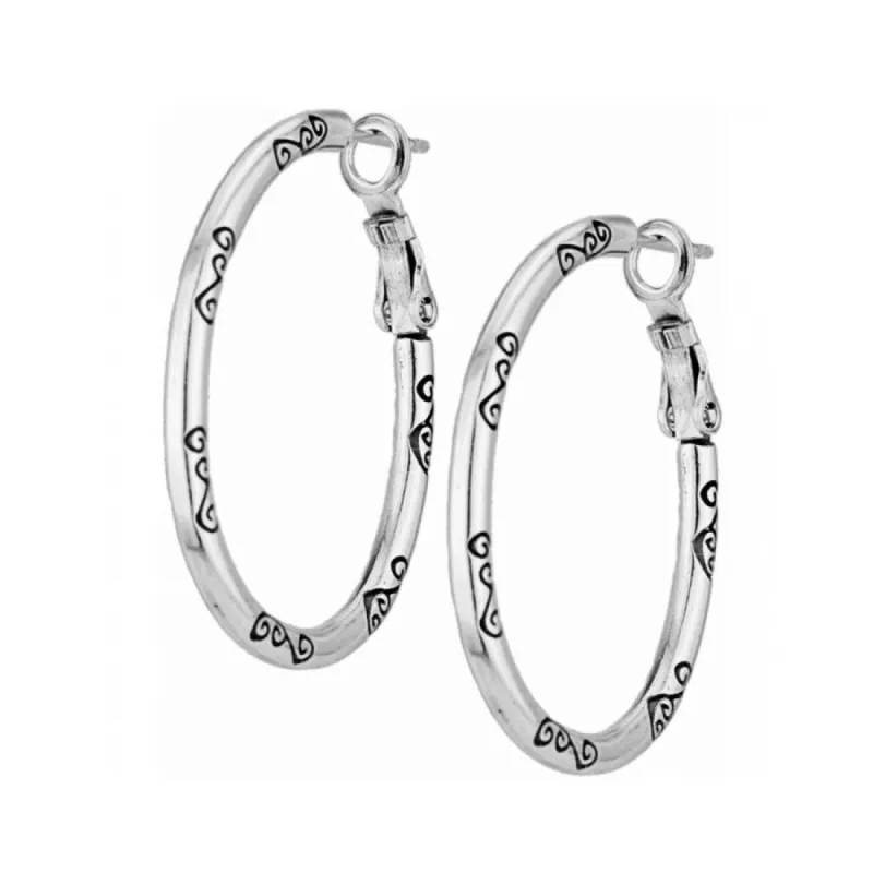 Oval Hoop Charm Earrings sold by Brighton