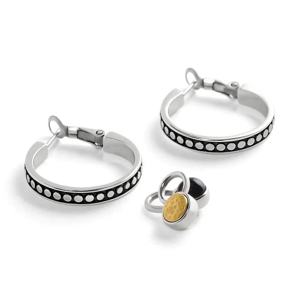 Pebble Dot Onyx Reversible Hoop Earrings sold by Brighton product image thumbnail 3