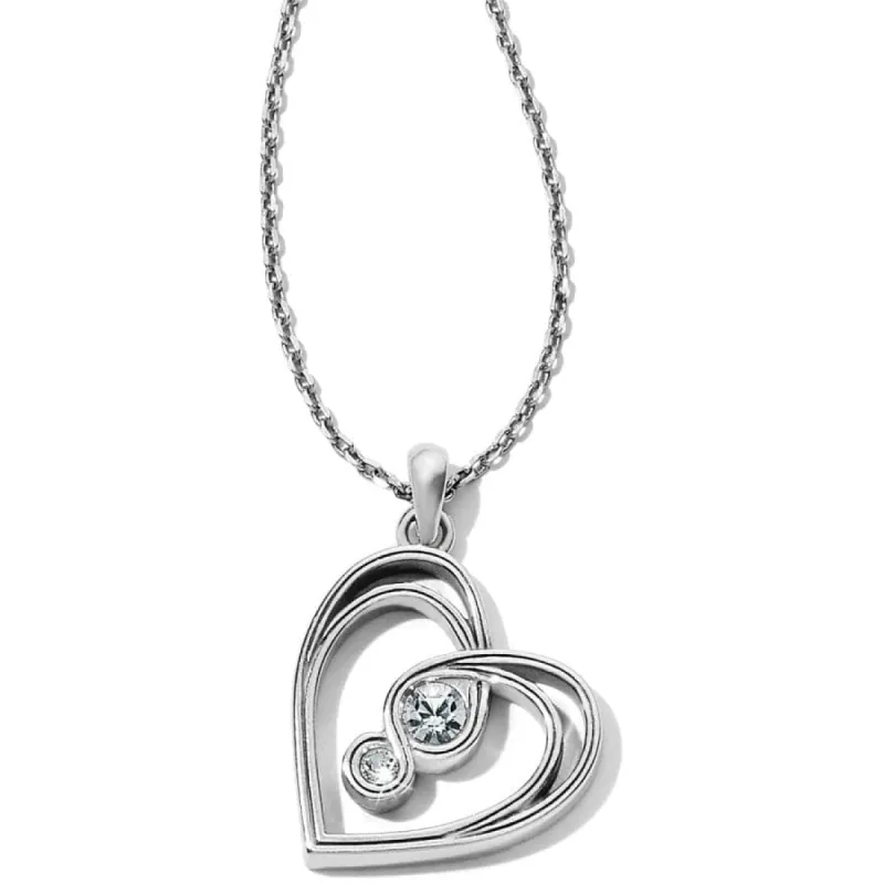 Infinity Sparkle Petite Heart Necklace made by Brighton